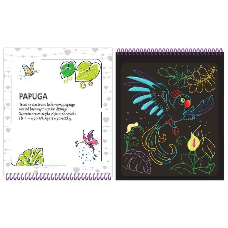 Magiczna dżungla. Zdrapywanka z rysikiem