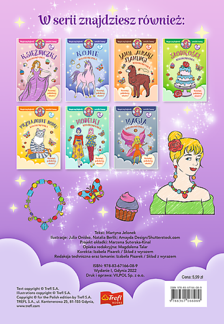 Magiczny kuferek wróżki Emmy. Rozwiąż, pokoloruj, otwórz! Kuferek z biżuterią