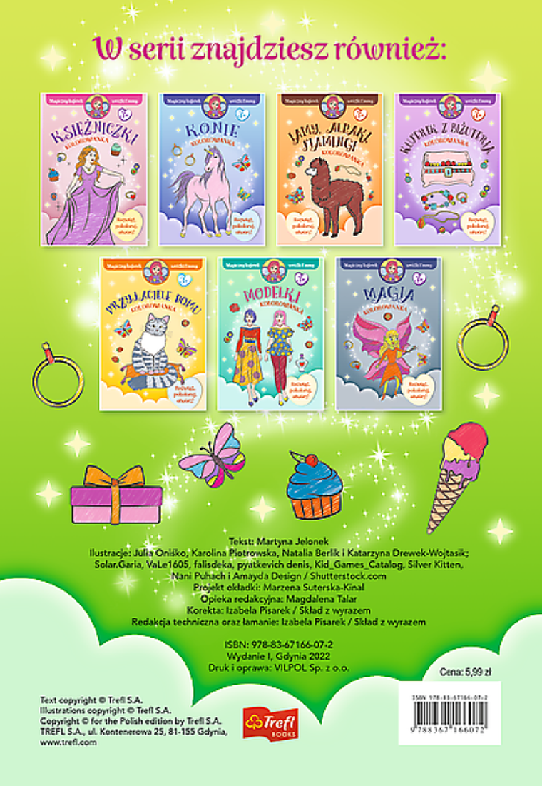 Magiczny kuferek wróżki Emmy. Rozwiąż, pokoloruj, otwórz! Słodkości