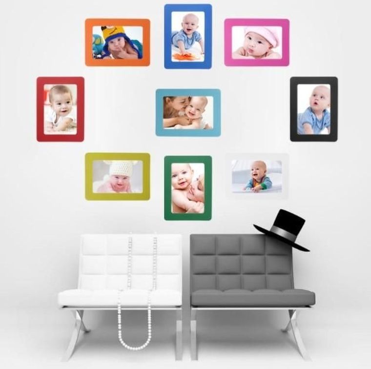 Magnetyczna ramka samoprzylepna, 19-23,8 cm, czerwona