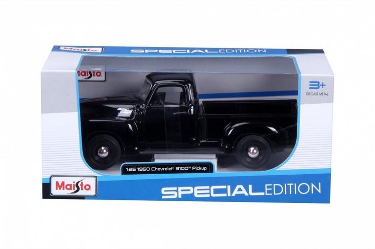 Maisto, Chevrolet 3100 Pick-up 1950, pojazd, model kompozytowy, czarny, 1:25
