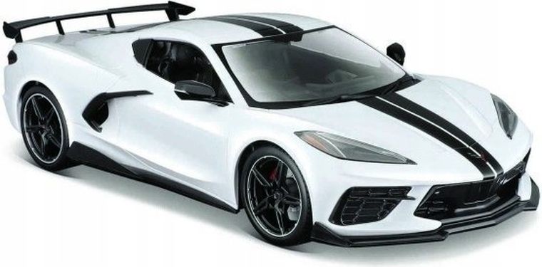 Maisto, Chevrolet, Corvette Stingray Coupe, biały, 1:24