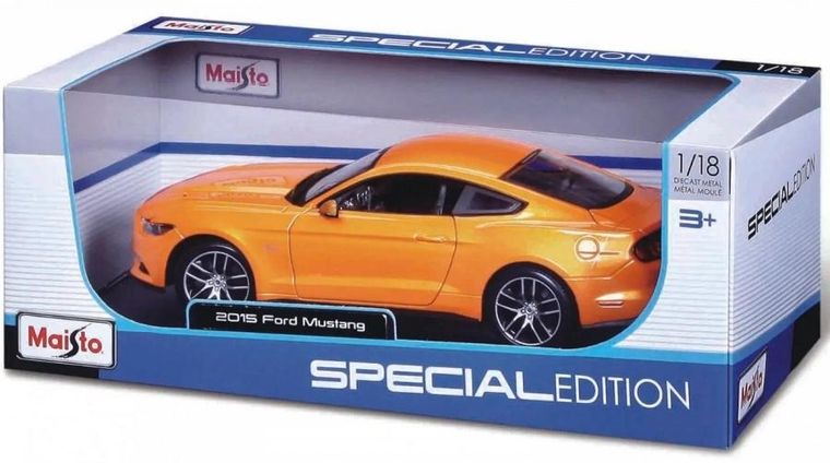 Maisto, Ford Mustang GT 2015, pojazd, model kompozytowy, pomarańczowy, 1:24