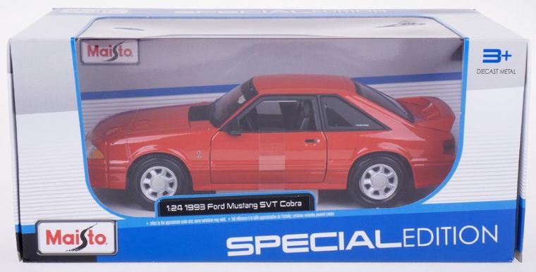 Maisto, Ford Mustang SVT Cobra 1993, model pojazdu, 1:24, czerwony