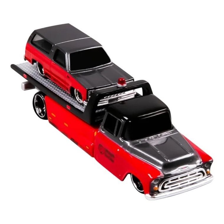Maisto, Laweta Chevrolet Flatbed 1957 + Chevrolet K5 Blazer 1979, pojazd, 1:64