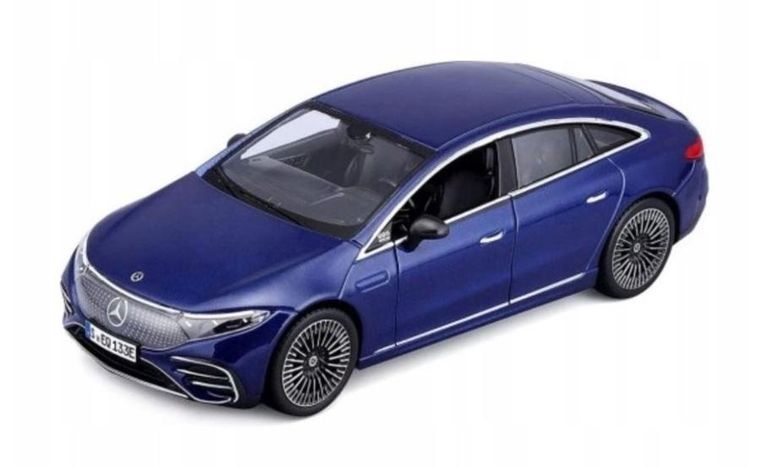 Maisto, Mercedes-Benz EQS 2022, kompozytowy model kolekcjonerski, niebieski, 1:27
