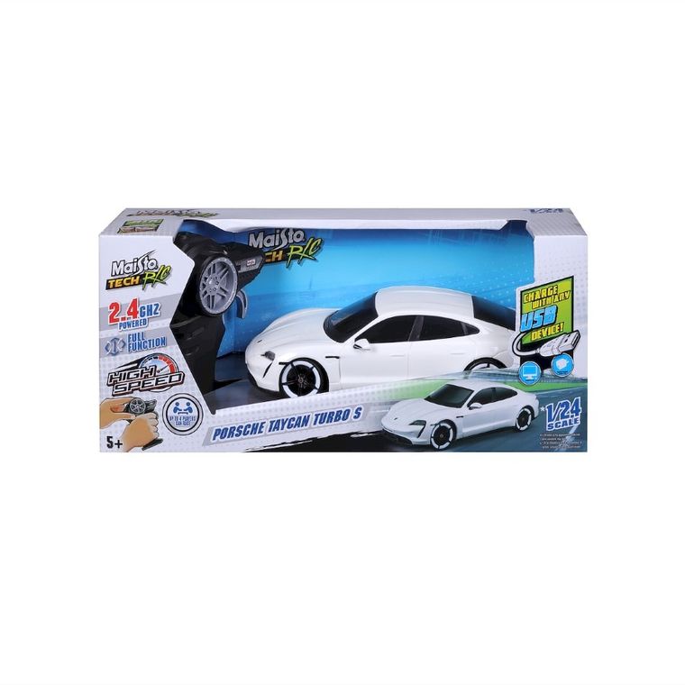 Maisto Tech, Porsche Taycan S, USB, premium, pojazd zdalnie sterowany, 1:24
