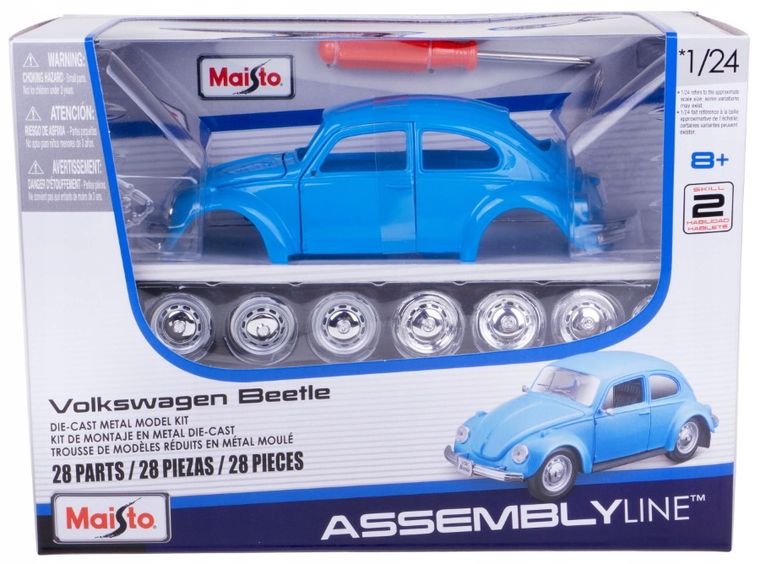 Maisto, Volkswagen Beetle, model pojazdu do składania, 1:24