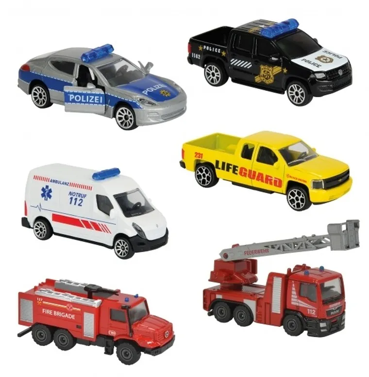 Majorette, auta SOS, model pojazdu, resorak, 1:64, 1 szt.