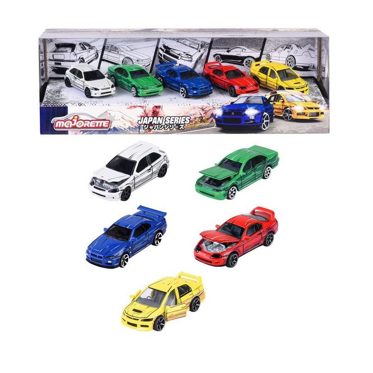 Majorette, Japan Series 5, modele pojazdów, resoraki, 1:64, 5 szt.