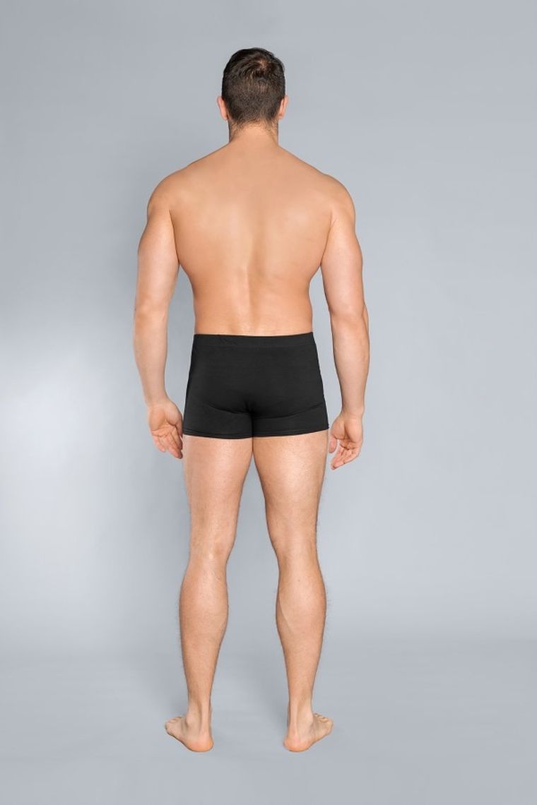 Majtki bokserki męskie, czarne, Apollo, Italian Fashion