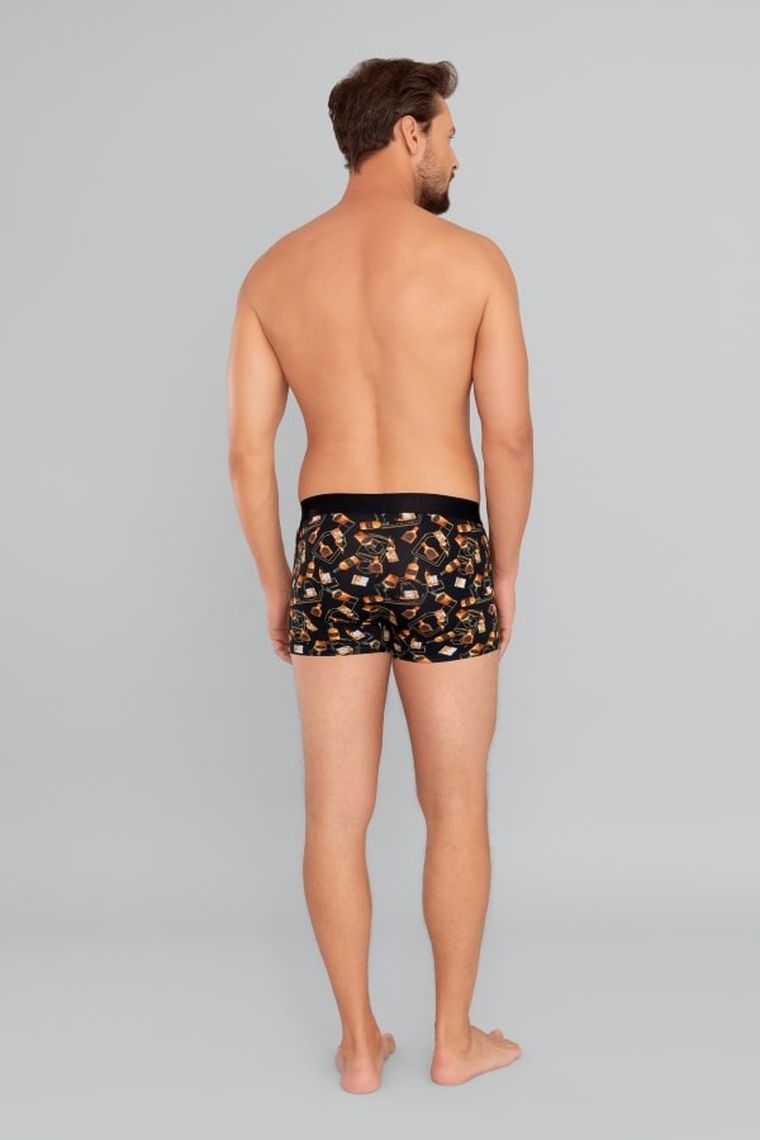 Majtki bokserki męskie, czarne, John, Italian Fashion