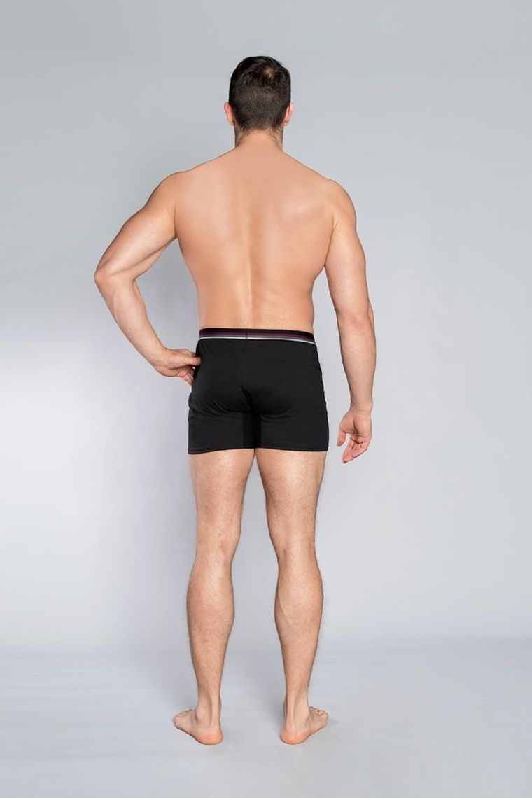 Majtki bokserki męskie, czarne, Logan, Italian Fashion