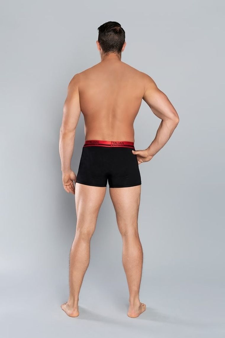 Majtki bokserki męskie, czarne, Rafael, Italian Fashion