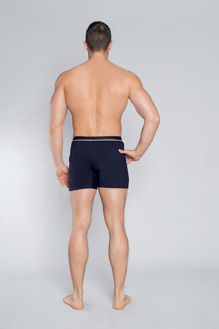 Majtki bokserki męskie, granatowe, Logan, Italian Fashion