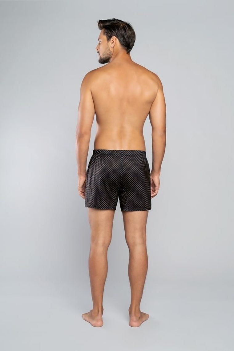 Majtki bokserki męskie, plus size, czarne, Norman, Italian Fashion