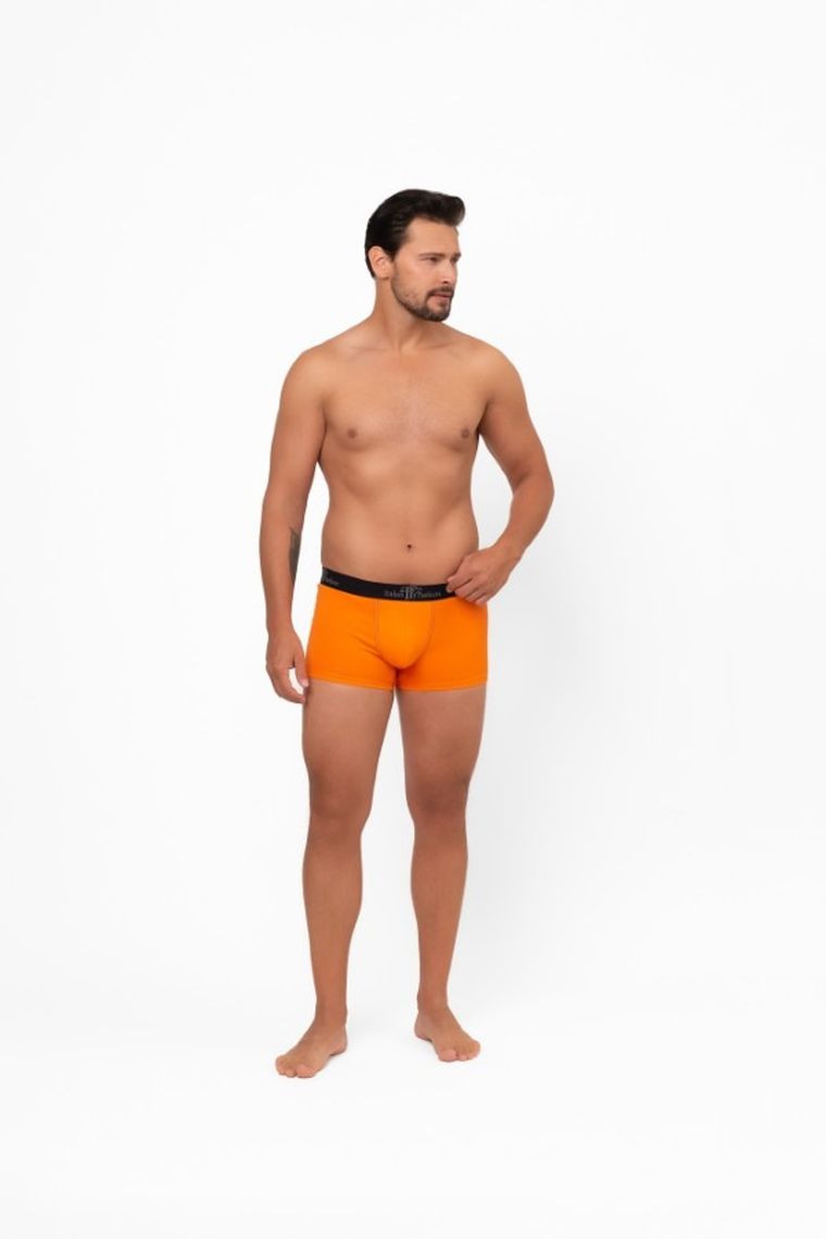 Majtki bokserki męskie, pomarańczowe, Aleksander, Italian Fashion