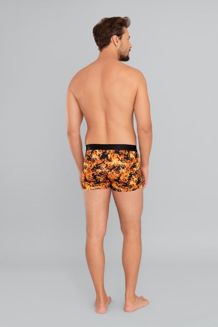 Majtki bokserki męskie, pomarańczowe, Caldo, Italian Fashion