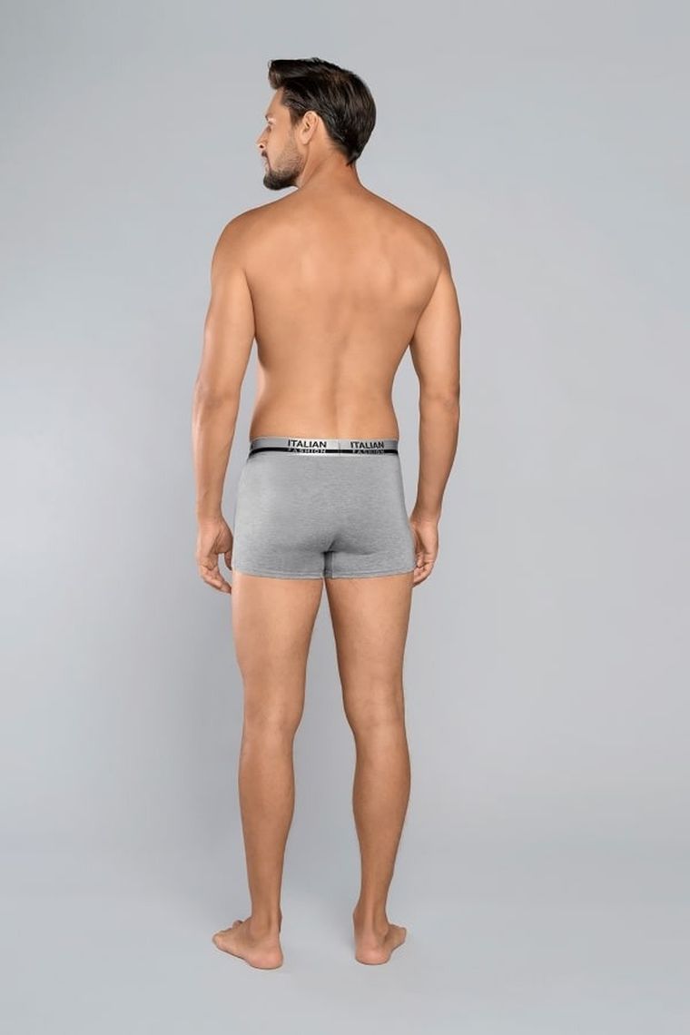 Majtki bokserki męskie, szare, Umberto, Italian Fashion