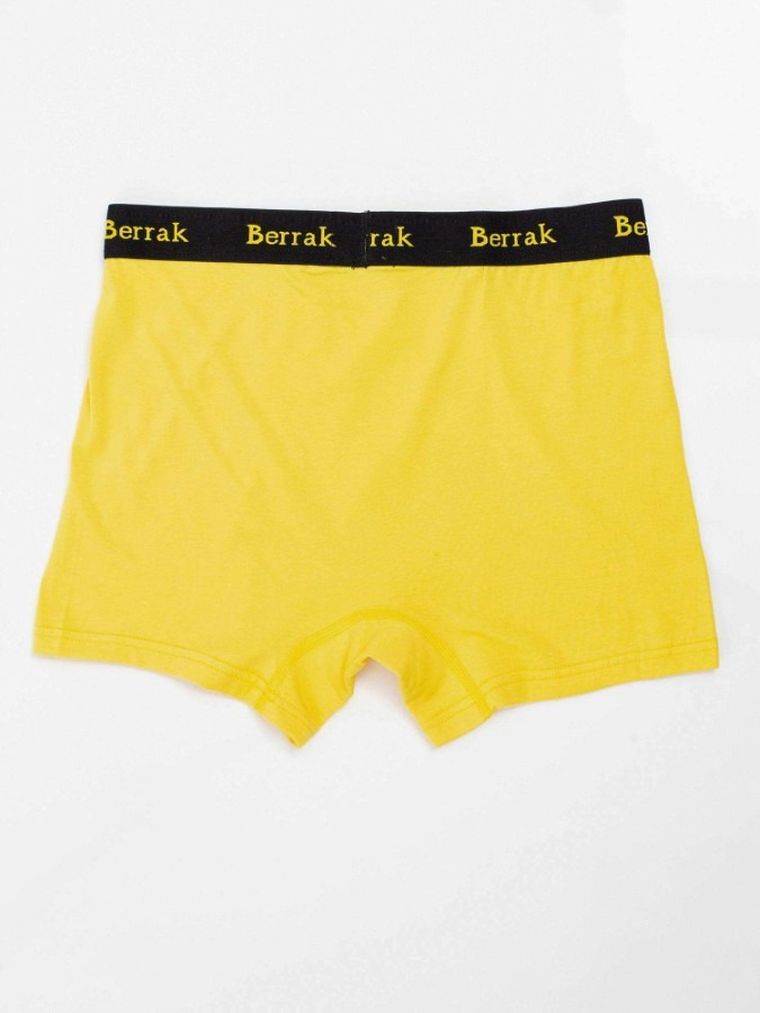 Majtki bokserki męskie, żółte, Berrak