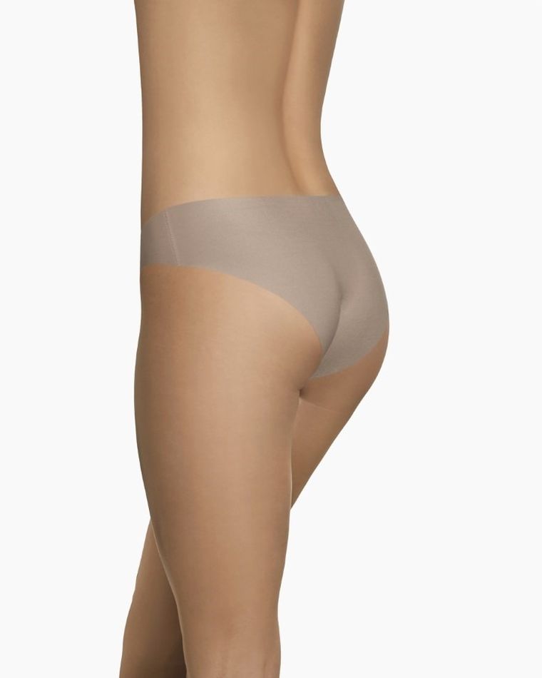 Majtki damskie z silikonem, beżowe, Bas Bleu