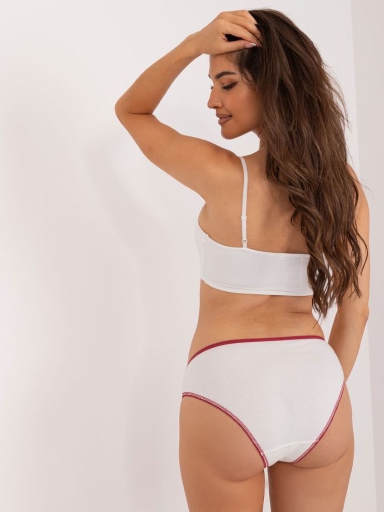 Majtki figi damskie, białe, zestaw, 7 szt., Berrak