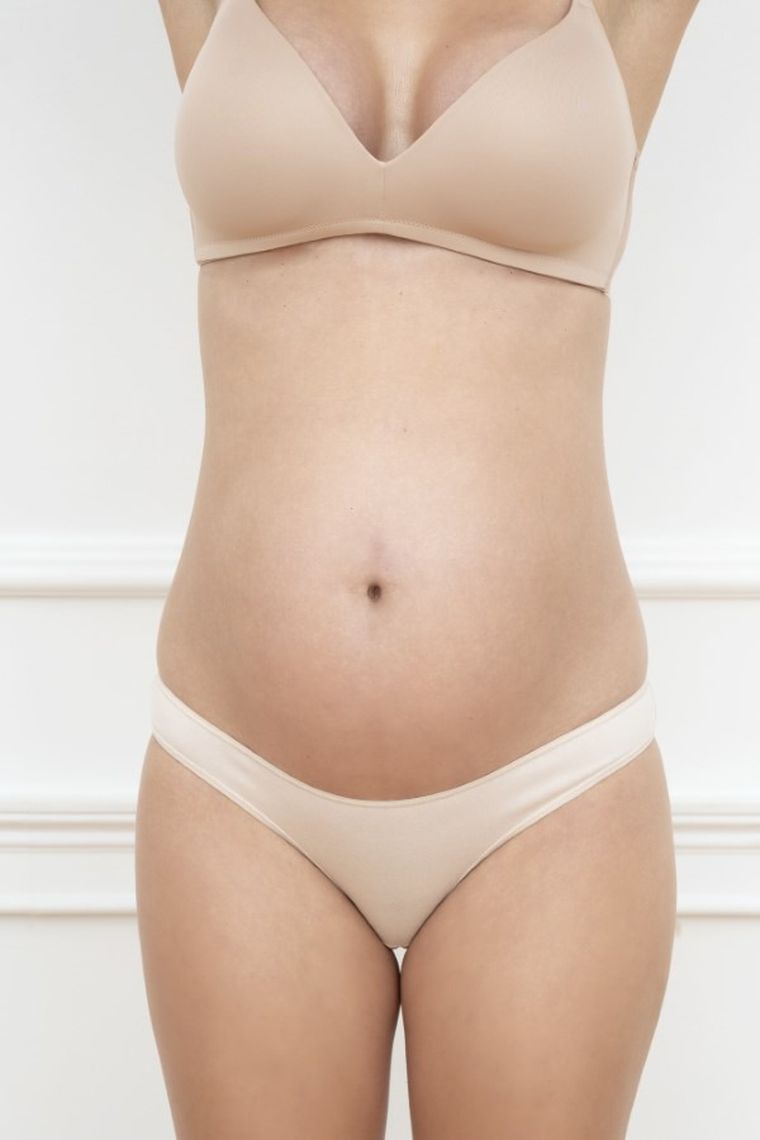 Majtki figi damskie, ciążowe, ecru, Italian Fashion