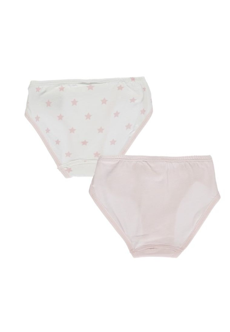 Majtki figi dziewczęce, różowo-białe, zestaw, 2 szt., Bellybutton