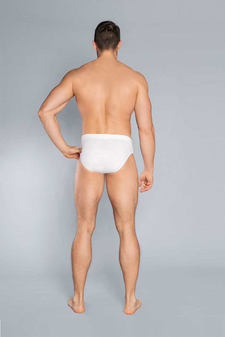 Majtki slipki męskie, białe, Apollo, Italian Fashion