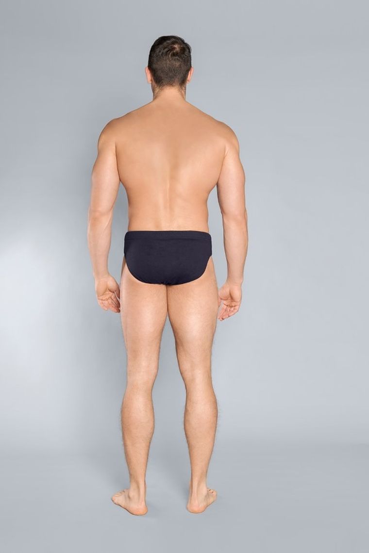 Majtki slipki męskie, granatowe, Apollo, Italian Fashion