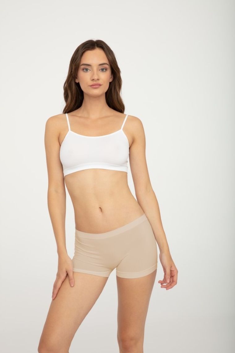 Majtki szorty damskie, jasnobeżowe, Short Viki, Gatta