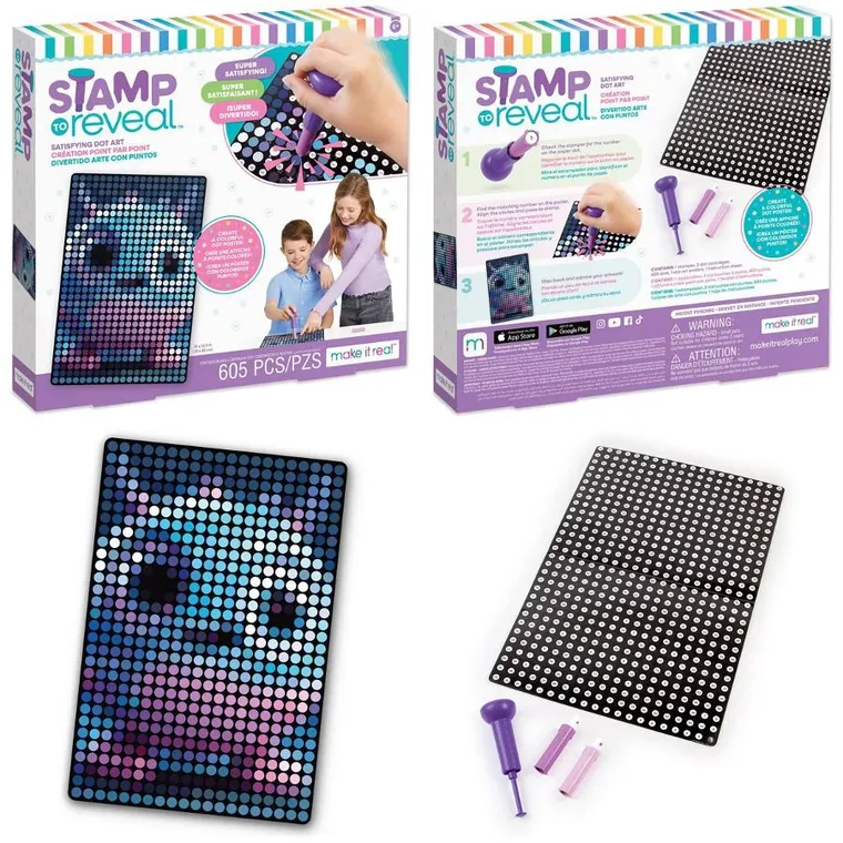 Make it real, zestaw do kropkowania po numerach, jednorożec, zabawka kreatywna