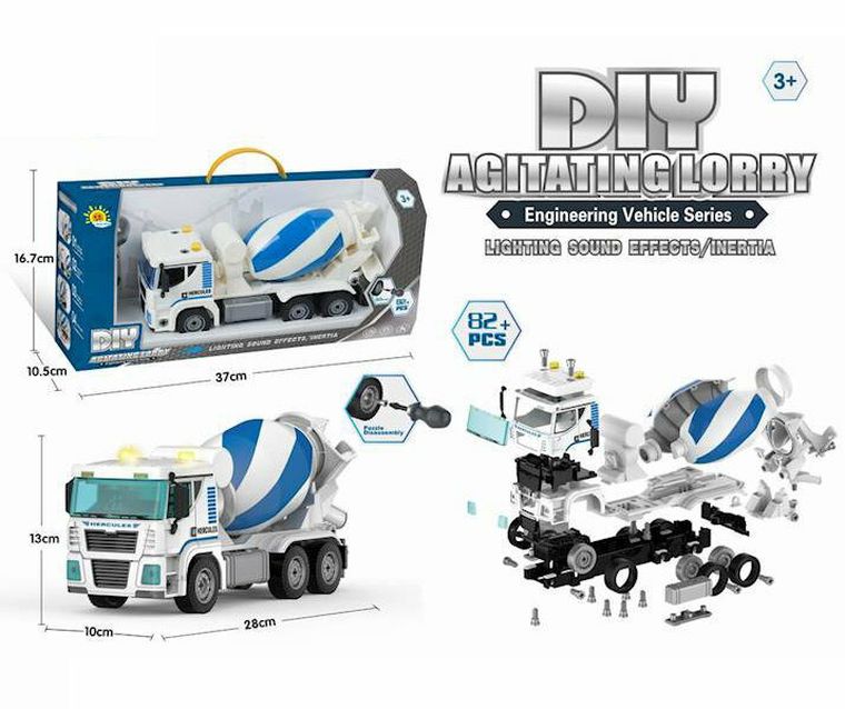 Maksik, betoniarka do skręcania, pojazd ze światłem i dźwiękiem