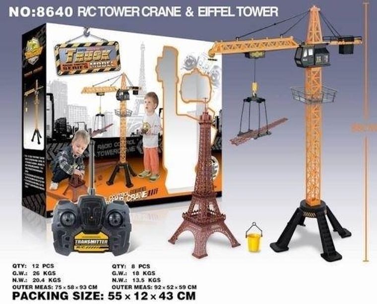 Maksik, Dźwig z Wieżą Eiffla, zdalnie sterowany