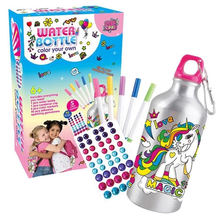 Maksik, jednorożec, butelka na wodę, zestaw kreatywny