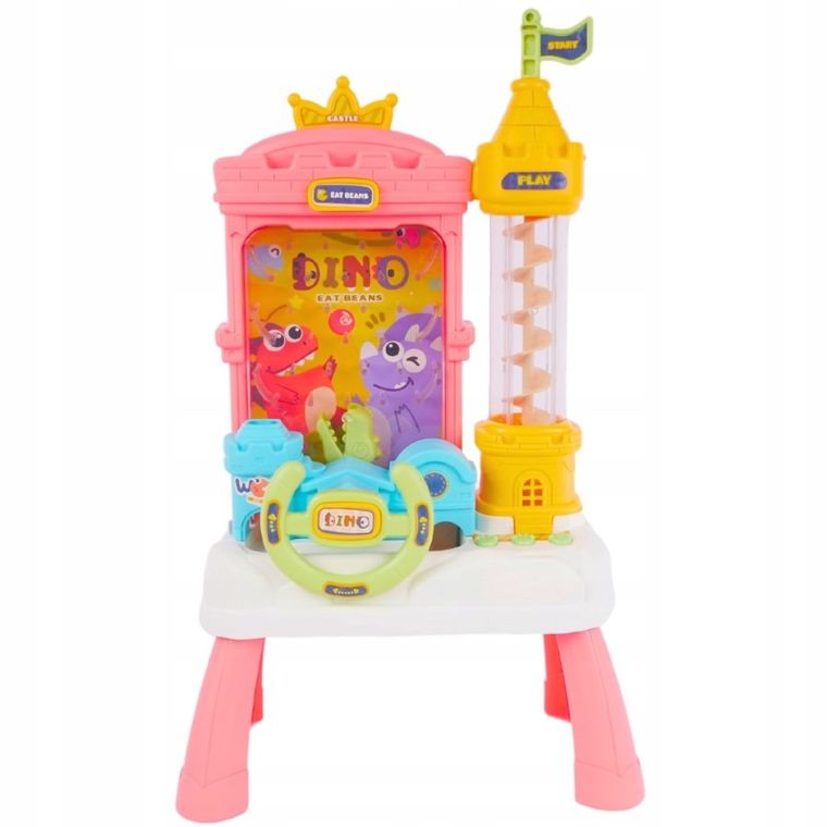 Maksik, łapacz kulek, gra zręcznościowa, dinozaur