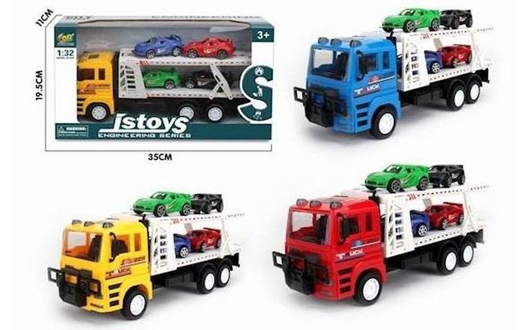 Maksik, laweta z zestawem aut, 1:32