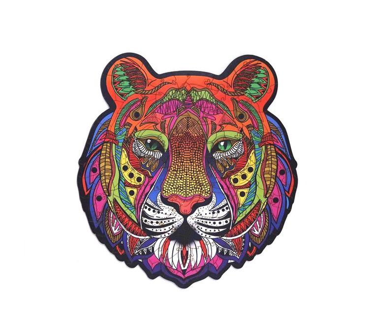 Maksik, puzzle drewniane, majestatyczny tygrys, 126 elementów