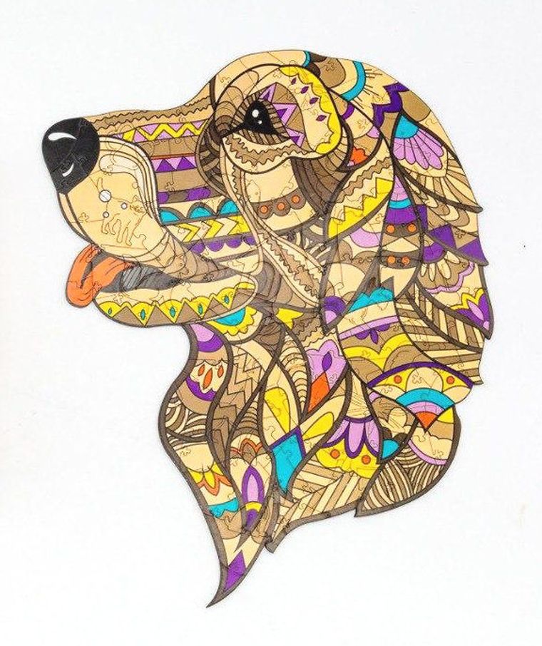 Maksik, puzzle drewniane, wierny sirko, 125 elementów