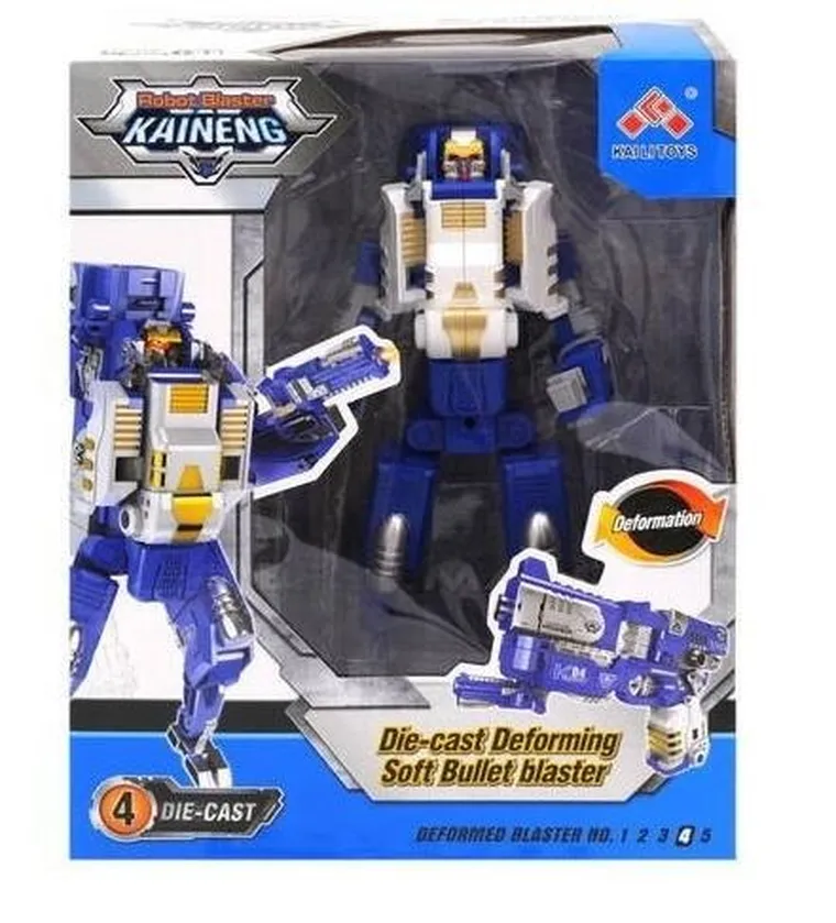 Maksik, robot transformujący, pistolet na strzałki piankowe