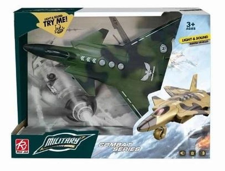 Maksik, samolot wojskowy, światło i dźwięk