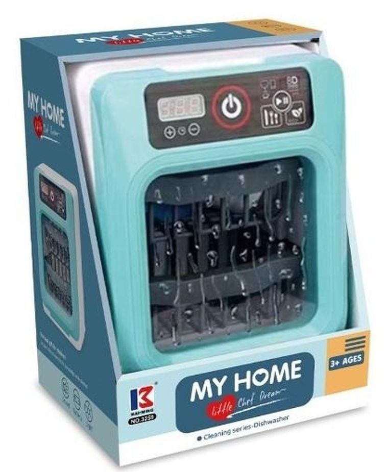 Maksik, zmywarka, zestaw z akcesoriami, niebieski