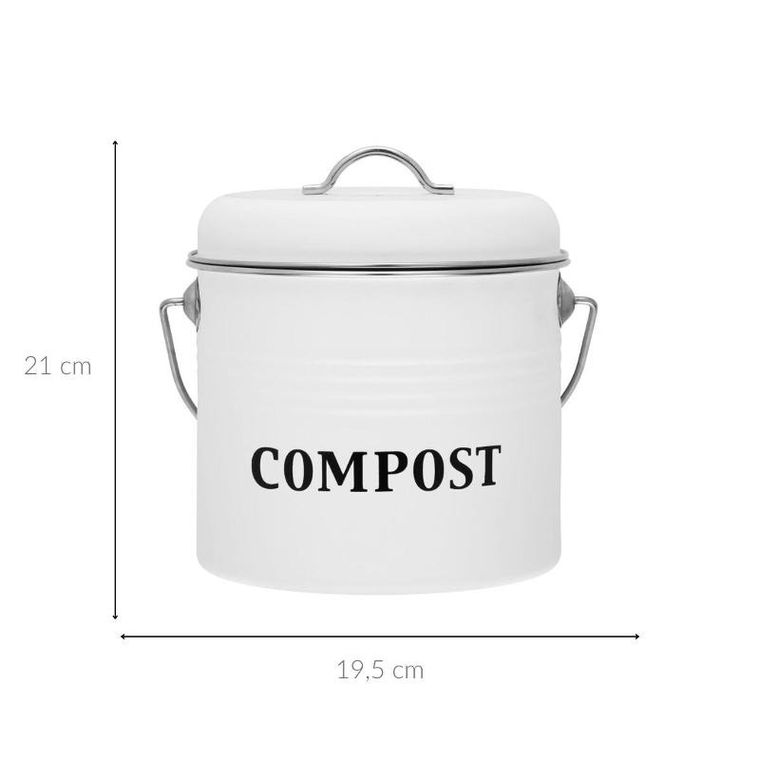 Maku, domowy kompostownik metalowy, 3.5 l