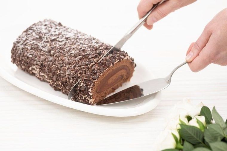 Maku, zestaw do serwowania ciasta, łopatka i nóż