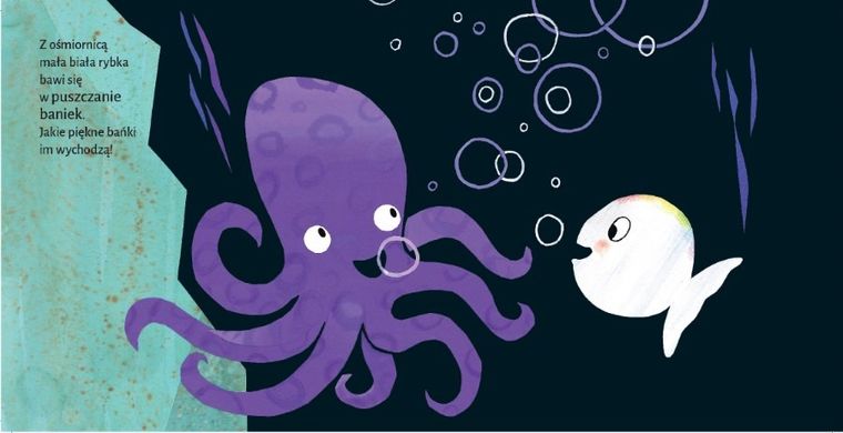 Mała biała rybka ma wielu przyjaciół