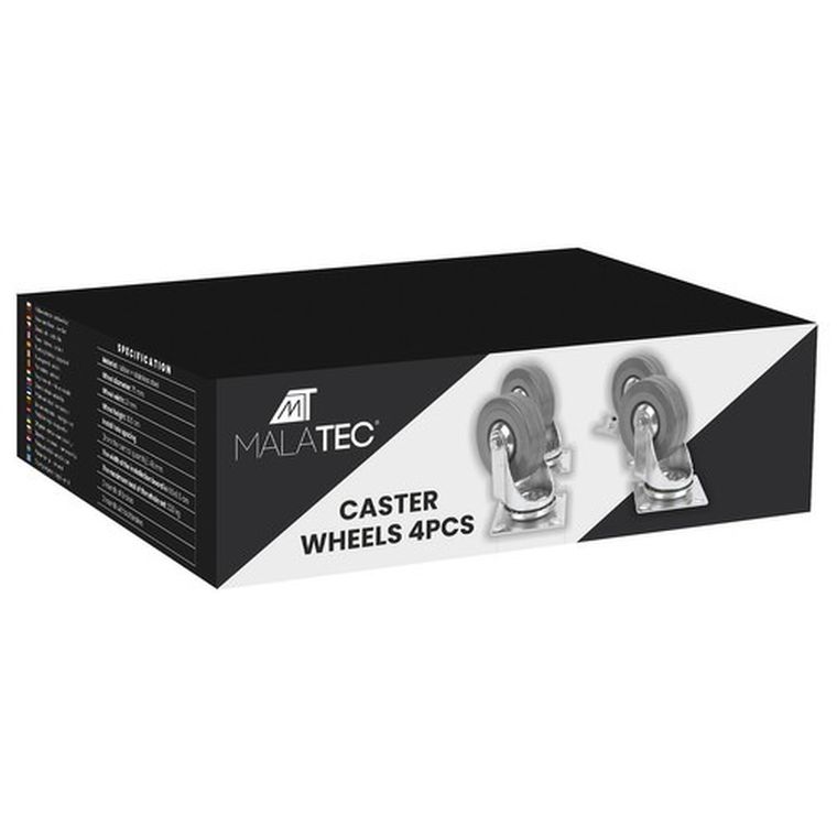 Malatec, kółka obrotowe, 4 szt.
