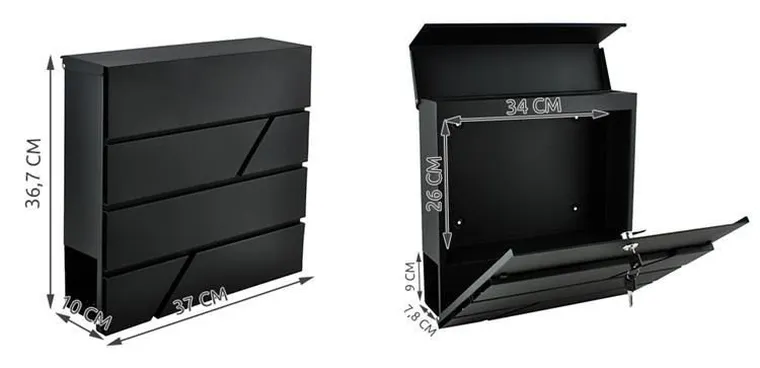 Malatec, skrzynka na listy, antracyt