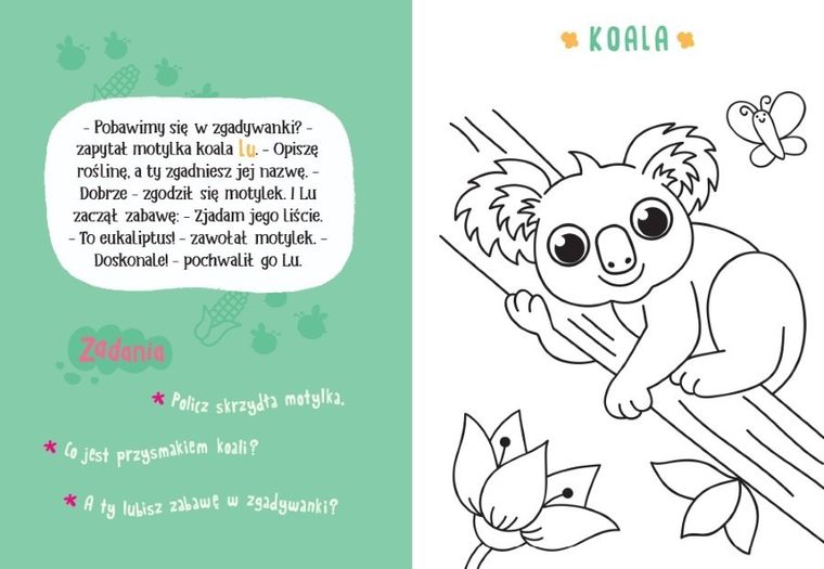 Małe zwierzątka. Malowanka z farbkami i pędzelkiem