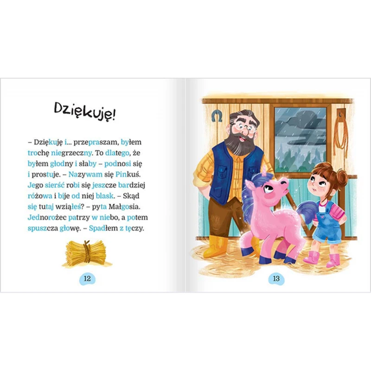 Małgosia i Jednorożec. Uczę się czytać. Duże litery. Podział na sylaby