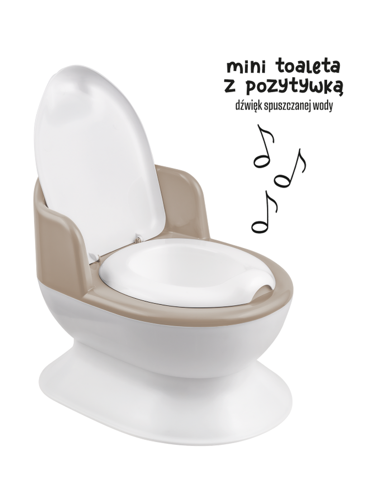 Maltex, toaleta dla maluchów z pozytywką, beżowy